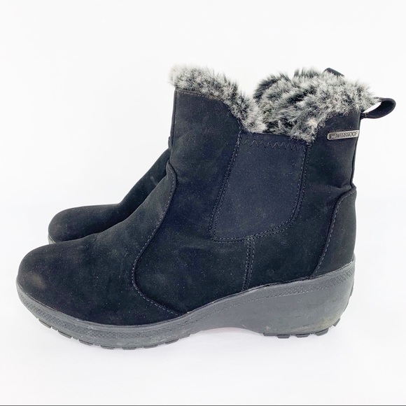 Ankle Suede Fur Wedge Boots 